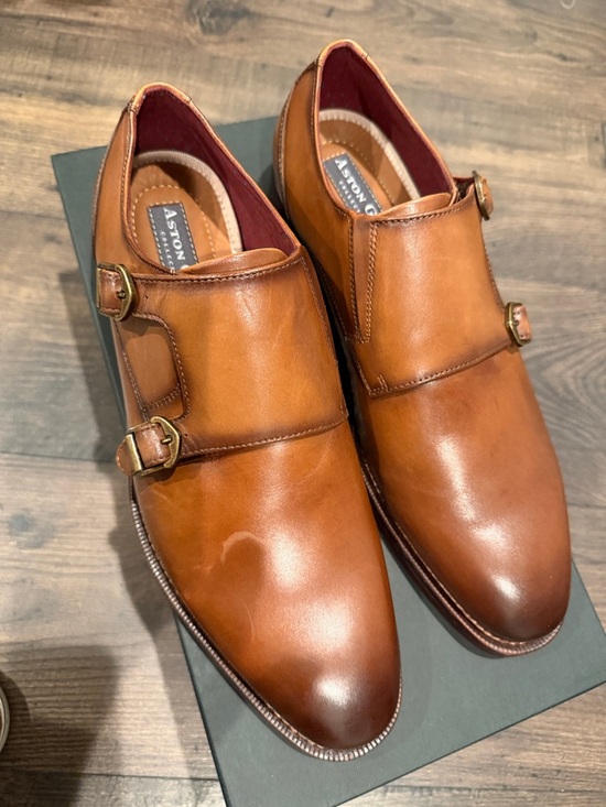 Aston Grey Other - Aston Crafted Double Monk Strap Dress Shoes - Tan
